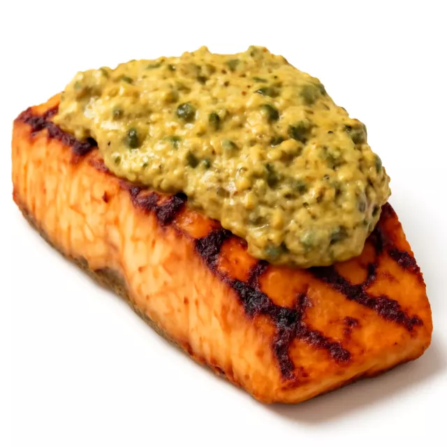 SAUMON GRILLÉ HYDERABADI AVEC SAUCE